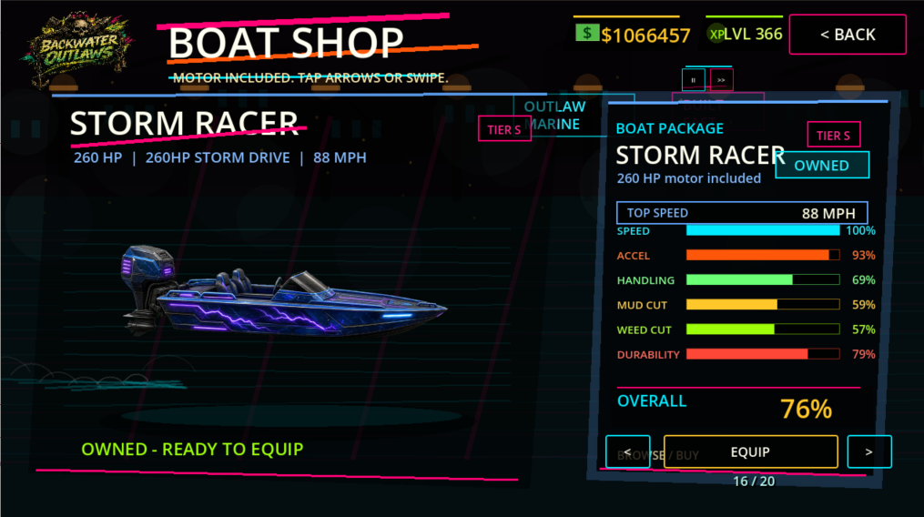 Backwater Outlaws current boat shop