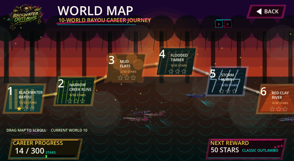 Backwater Outlaws current world map